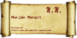 Marján Margit névjegykártya