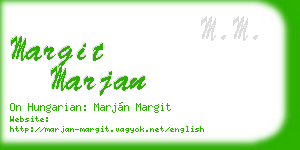 margit marjan business card